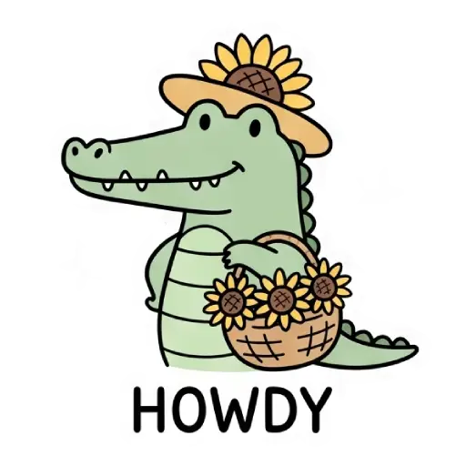 florak stickers, cute, funny, stickers, WhatsApp stickers, sticker pack, Alligator (16)